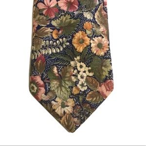 TANGO by Max Raab Floral/tropical necktie 57” long. 100% cotton. Made in the USA